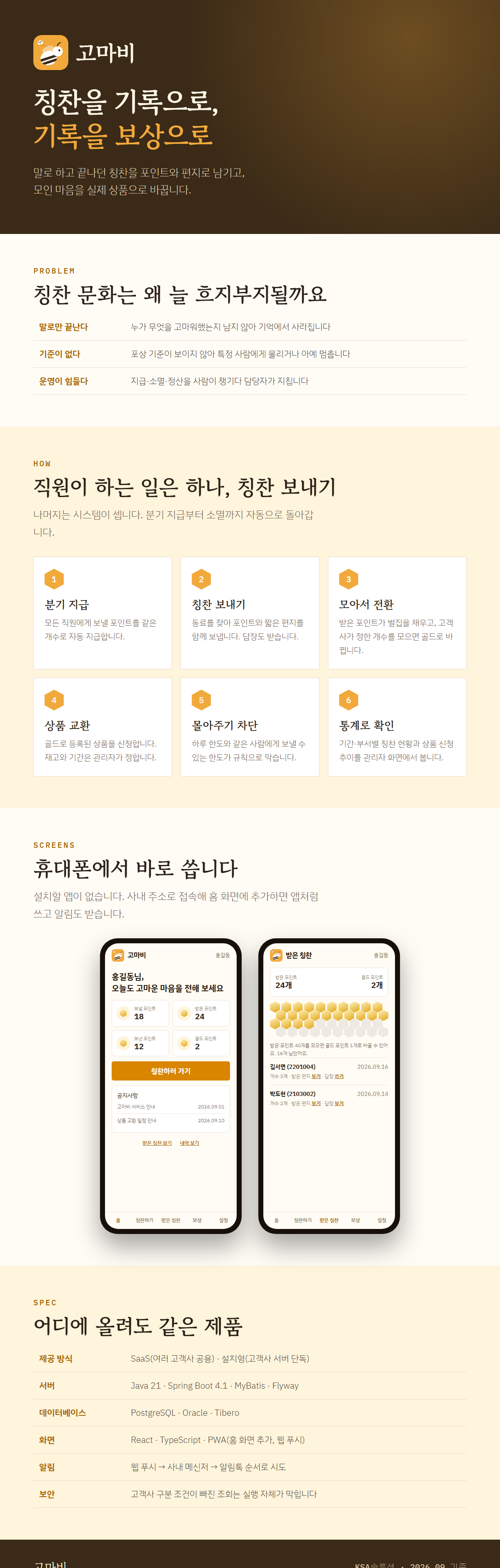 사내 칭찬 문화 확산 플랫폼